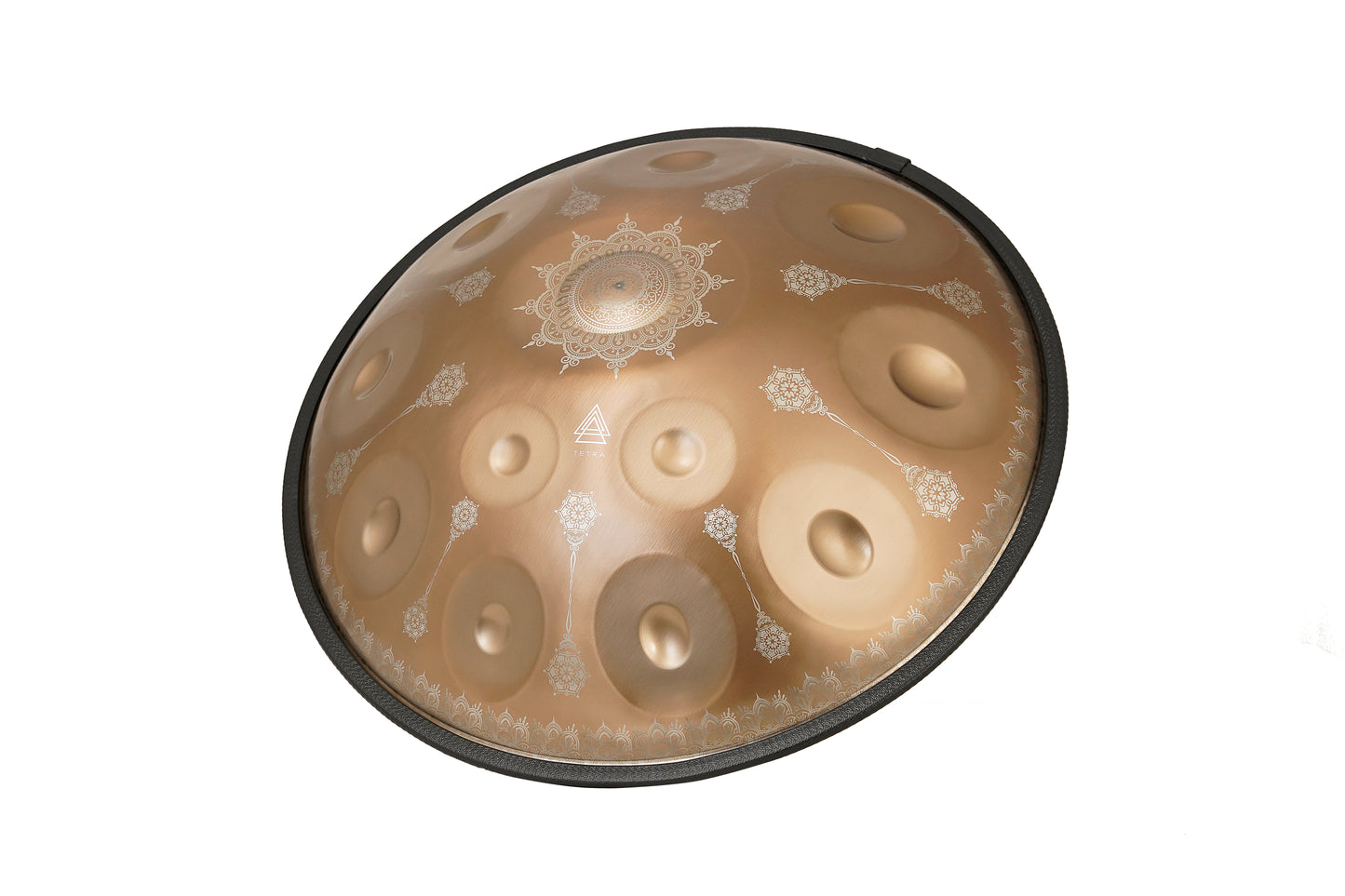 GOLD Mandala HANDPAN 10-Note D Kurd Handpan – Stainless Steel – 22" (55 cm) | Hand-Tuned for Perfect Harmony 440hz