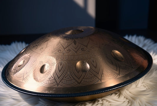 Gold Mantra Handpan, D Kurd 12-Note | 440 or 432Hz - Free International Delivery
