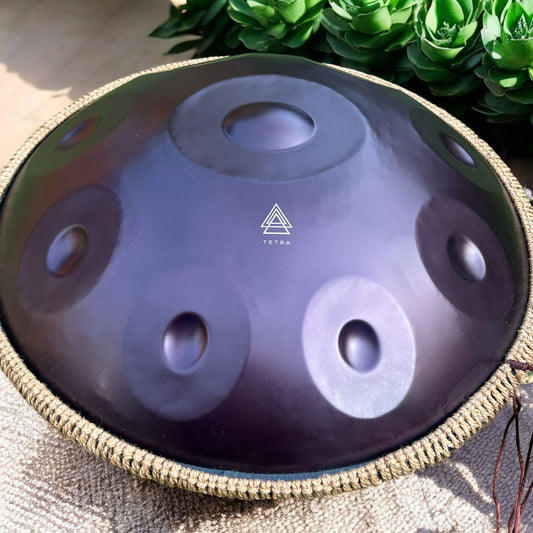 HANDPAN 10 Notes in PURPLE 432 hz, 22' ( 55 cm)  Hand-Tuned