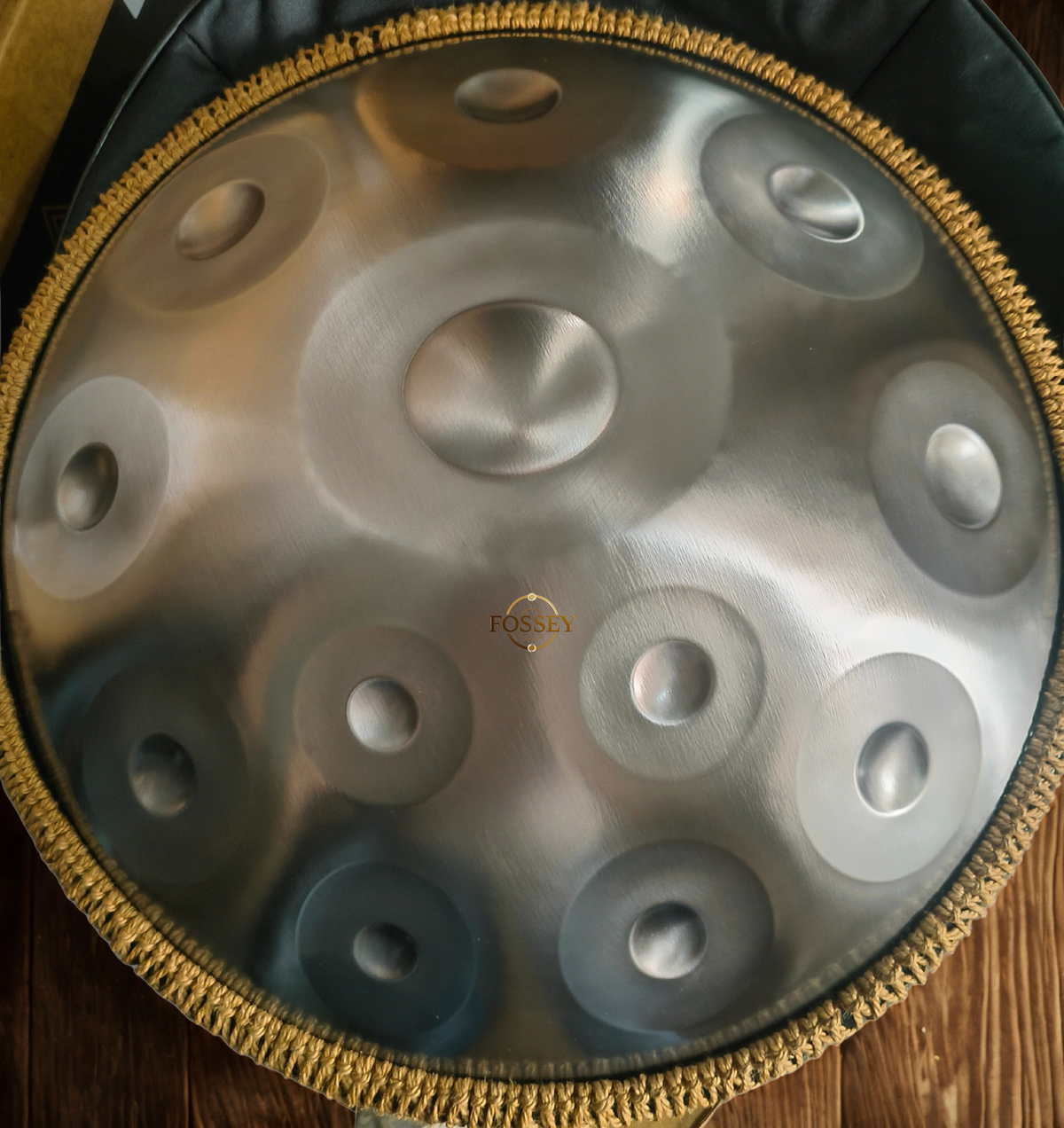 Silver Shine Handpan, 14 Notes, 440hz or 432hz, D Kurd, Stainless Steel