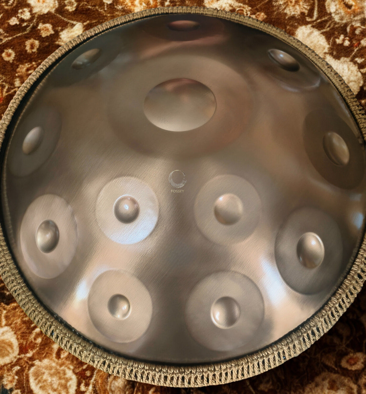 Gold Handpan, 14 Notes, 440hz or 432hz, D Kurd, Stainless Steel