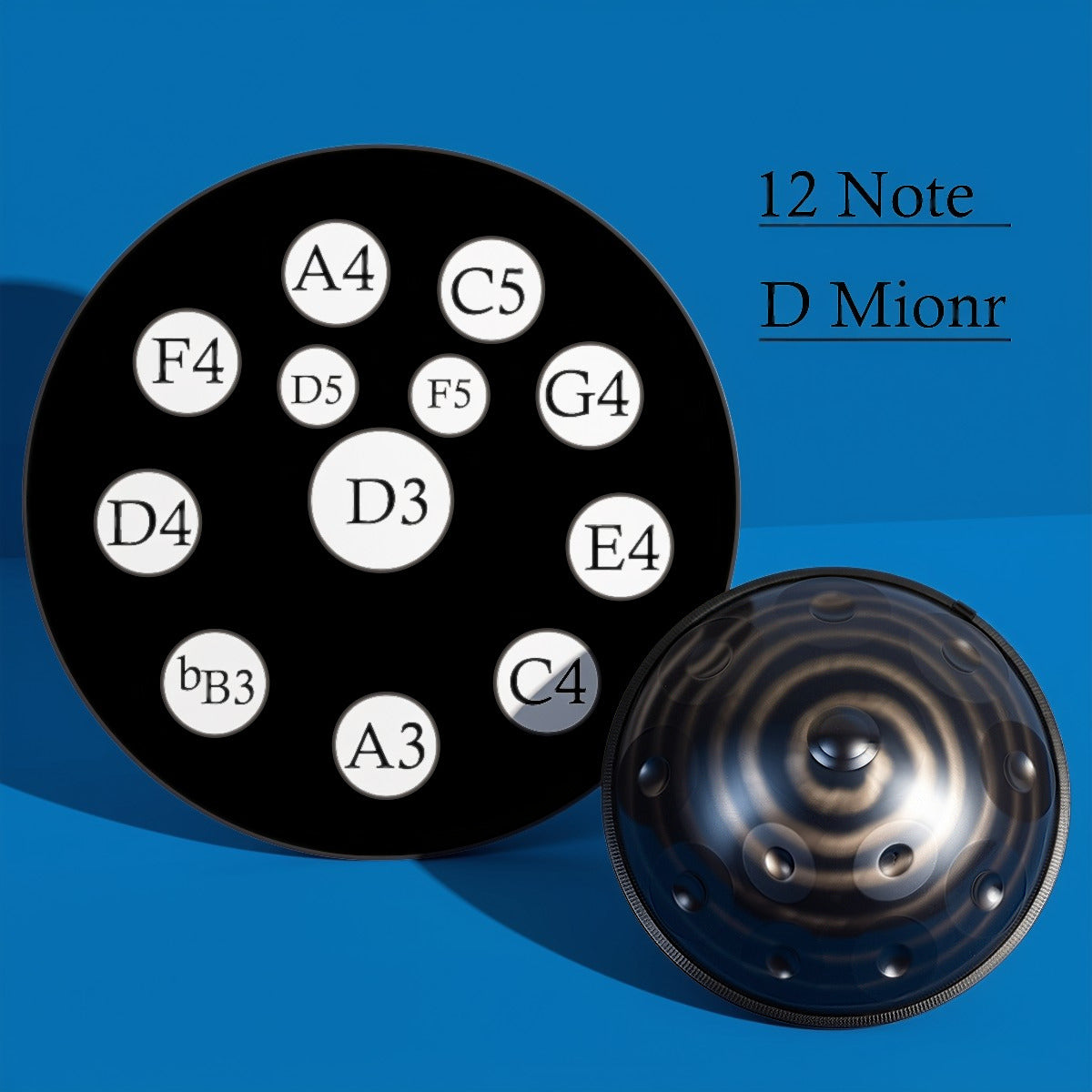 Blue Helix Handpan, D Kurd 10-Note | 440 or 432Hz