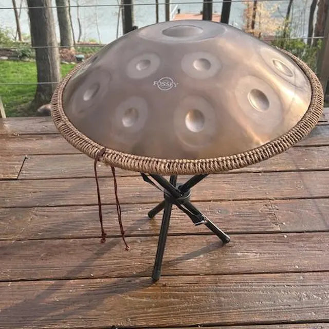 Gold Handpan, 14 Notes, 440hz or 432hz, D Kurd, Stainless Steel