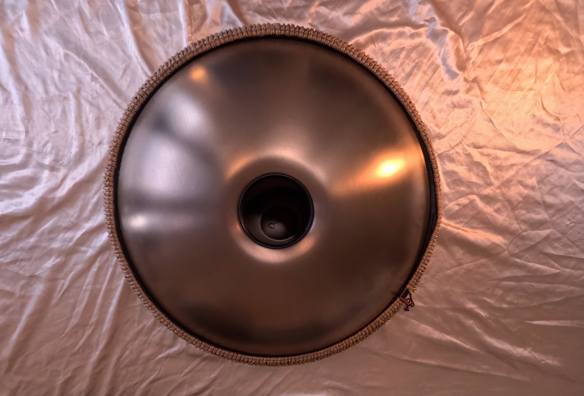 Silver Shine Fossey Handpan - 10-Note, 432hz, D Kurd, Stainless Steel