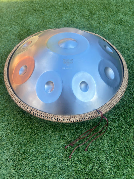 SILVER 10 notes Handpan D Kurd 440 Hz 22' Stainless Steel Thick