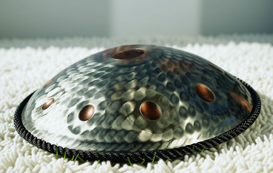 Silver Reflector - Golden Eye - limited edition , D Kurd 12-Note Fossey Hand Drum | 440 or 432Hz