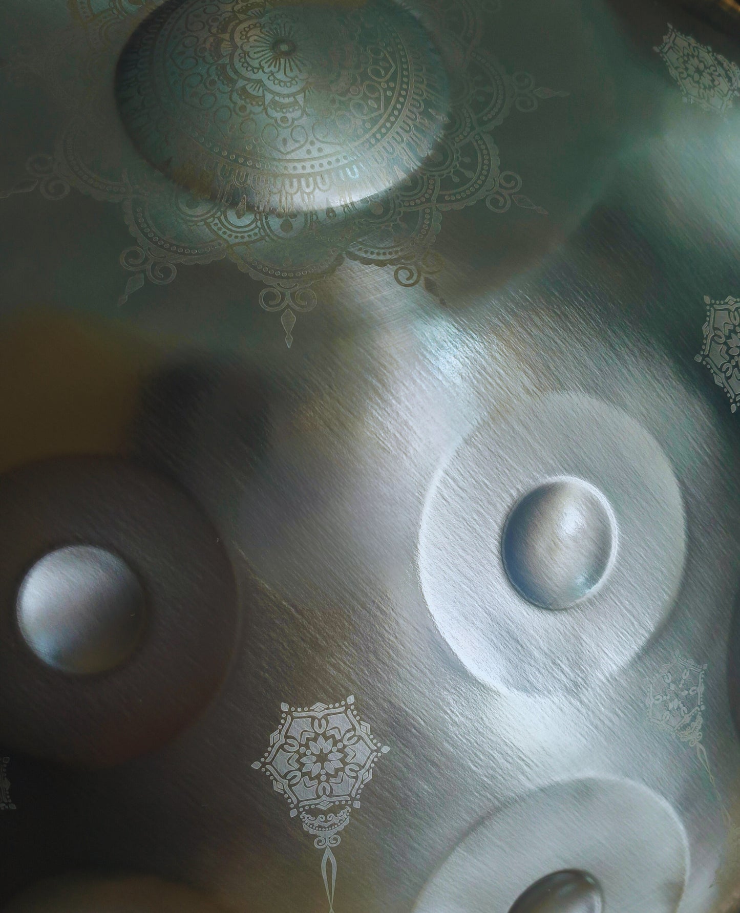 BLACK 10 notes Handpan D Kurd 440 Hz 22' Stainless Steel 1.1 thick, Hand-Tuned ... Fossey Handpan