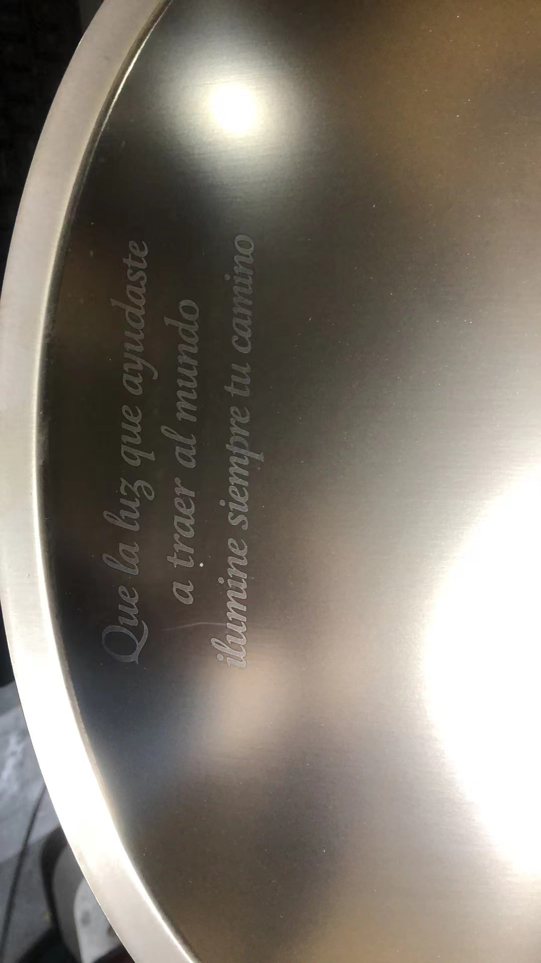 Inscribed Personalised 10-notes Fossey Handpan D Kurd 432Hz - 22' Stainless Steel, Hand-Tuned