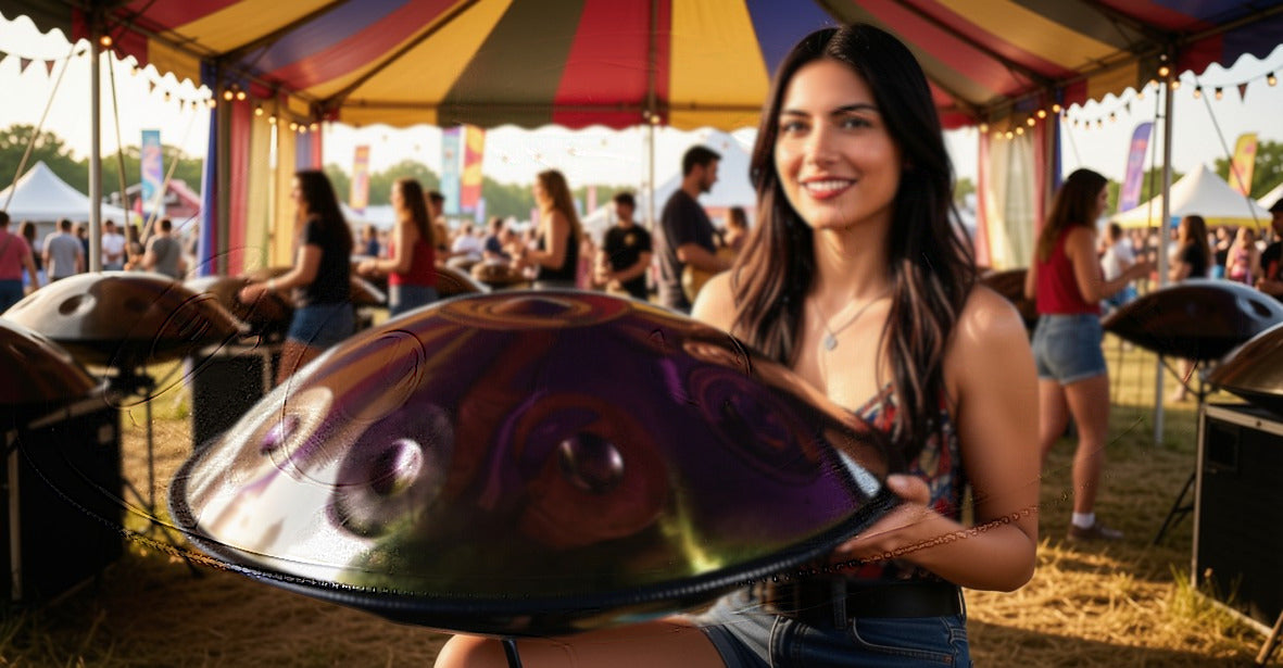 Neon Purple Handpan, D Kurd 10-Note | 440 or 432Hz - Handcrafted and Tuned
