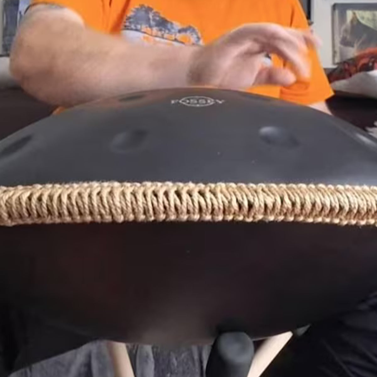 black-star-fossey-handpan-dkurd-stainless-steel-handpanmusic being played