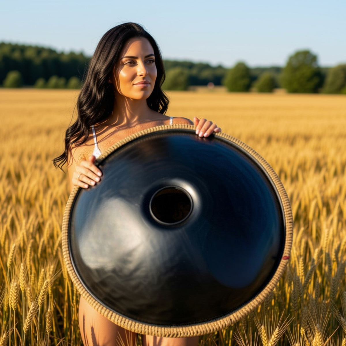 Black Star Fossey Handpan, 10-Note D Kurd, 432Hz Stainless Steel, 22"