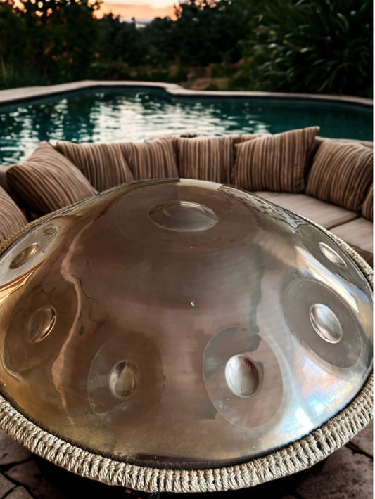 Coco Glaze Handpan, 10 Notes, 440hz, D Kurd, Stainless Steel, Price includes Free International Delivery