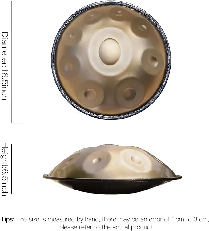 Gold Handpan dimensions