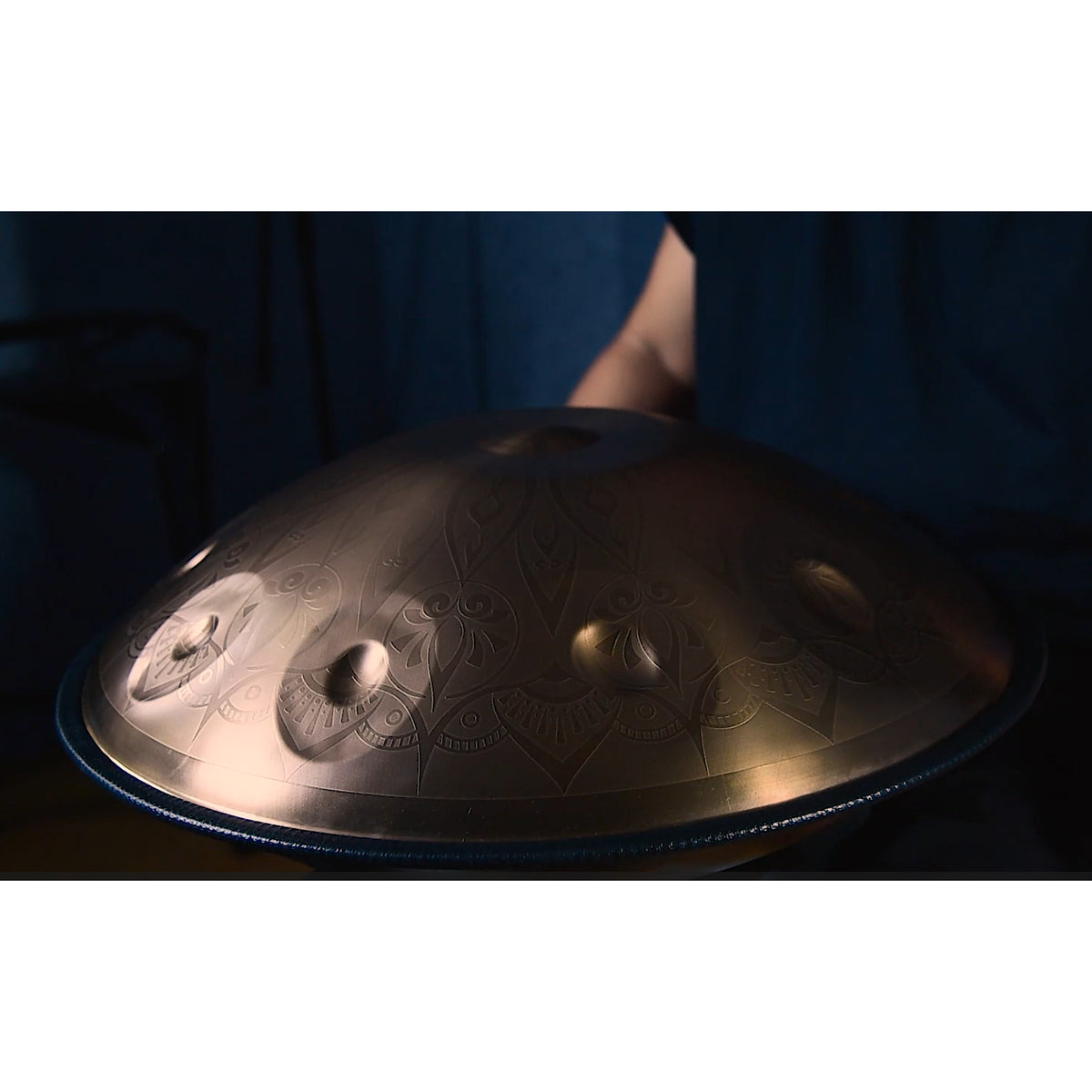 Gold Lotus Flower Handpan, D Kurd 10-Note | 440 or 432Hz - Free International Delivery