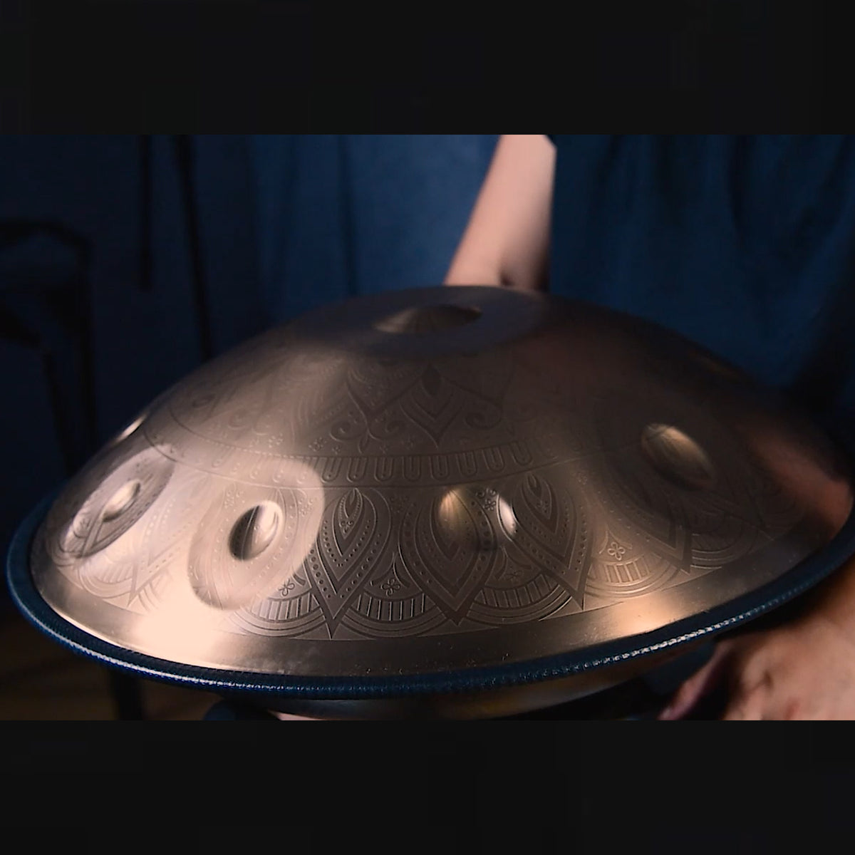 Gold Mantra Handpan, D Kurd 12-Note | 440 or 432Hz - Free International Delivery