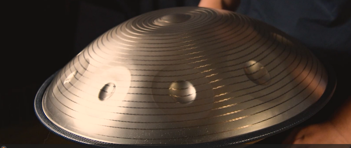 Gold Solar Handpan, D Kurd 14-Note Fossey Hand Drum | 440 or 432Hz