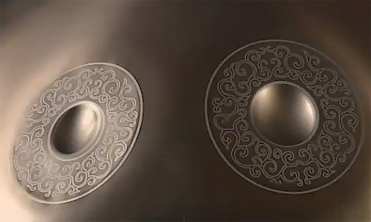 Gold Temple Handpan, D Kurd 14-Note | 440 or 432Hz - Free International Delivery
