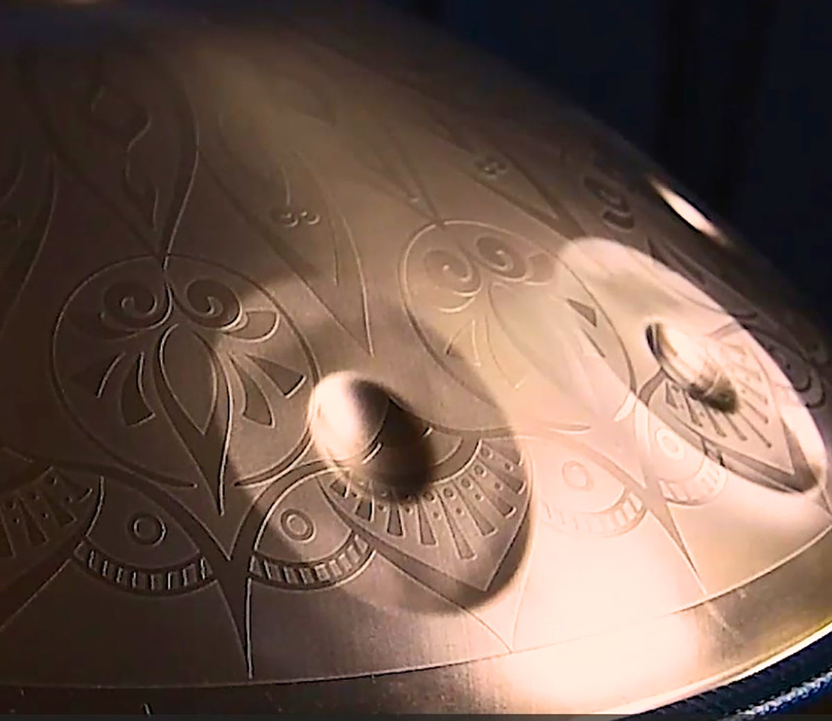 Gold Lotus Flower Handpan, D Kurd 10-Note | 440 or 432Hz - Free International Delivery