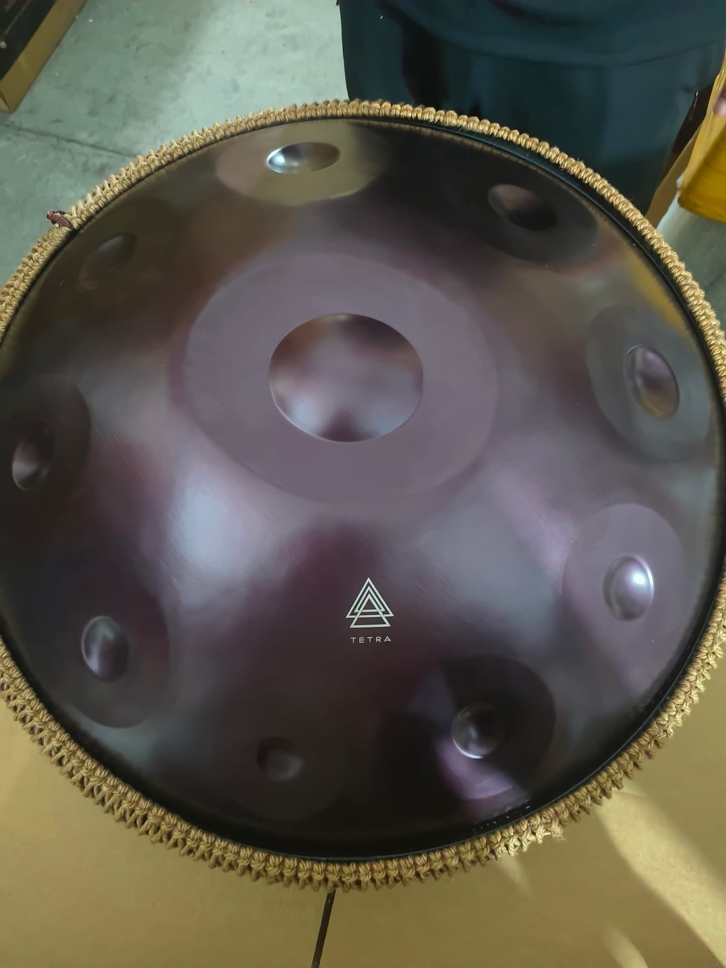HANDPAN 10 Notes in PURPLE 440 hz, 22' ( 55 cm)  Hand-Tuned