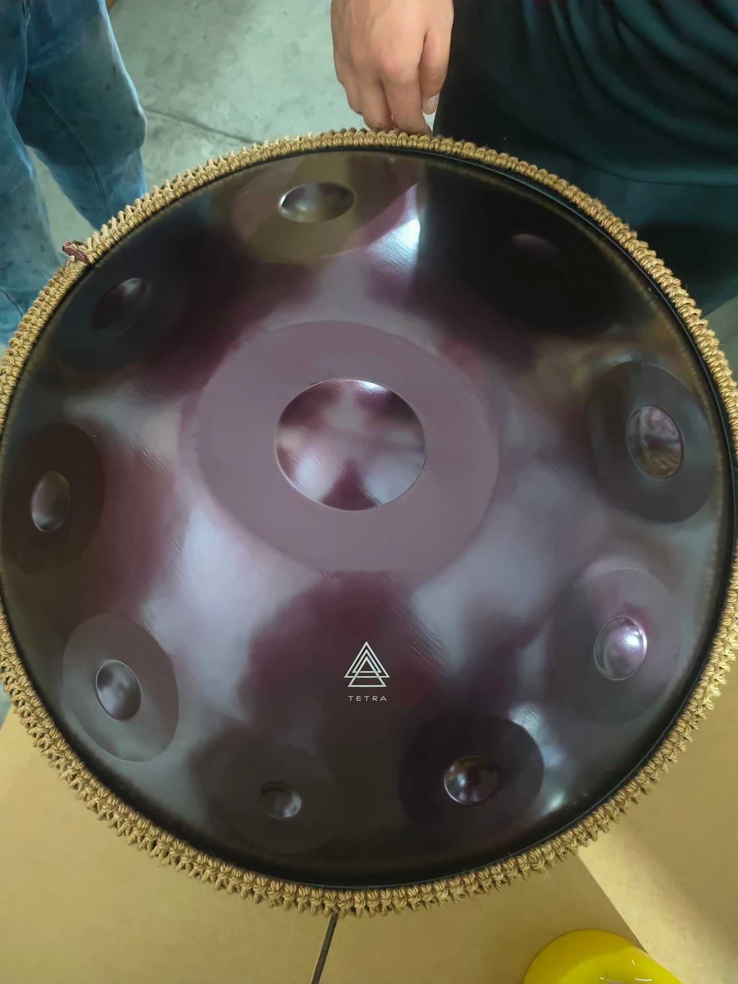 HANDPAN 10 Notes in PURPLE 440 hz, 22' ( 55 cm)  Hand-Tuned
