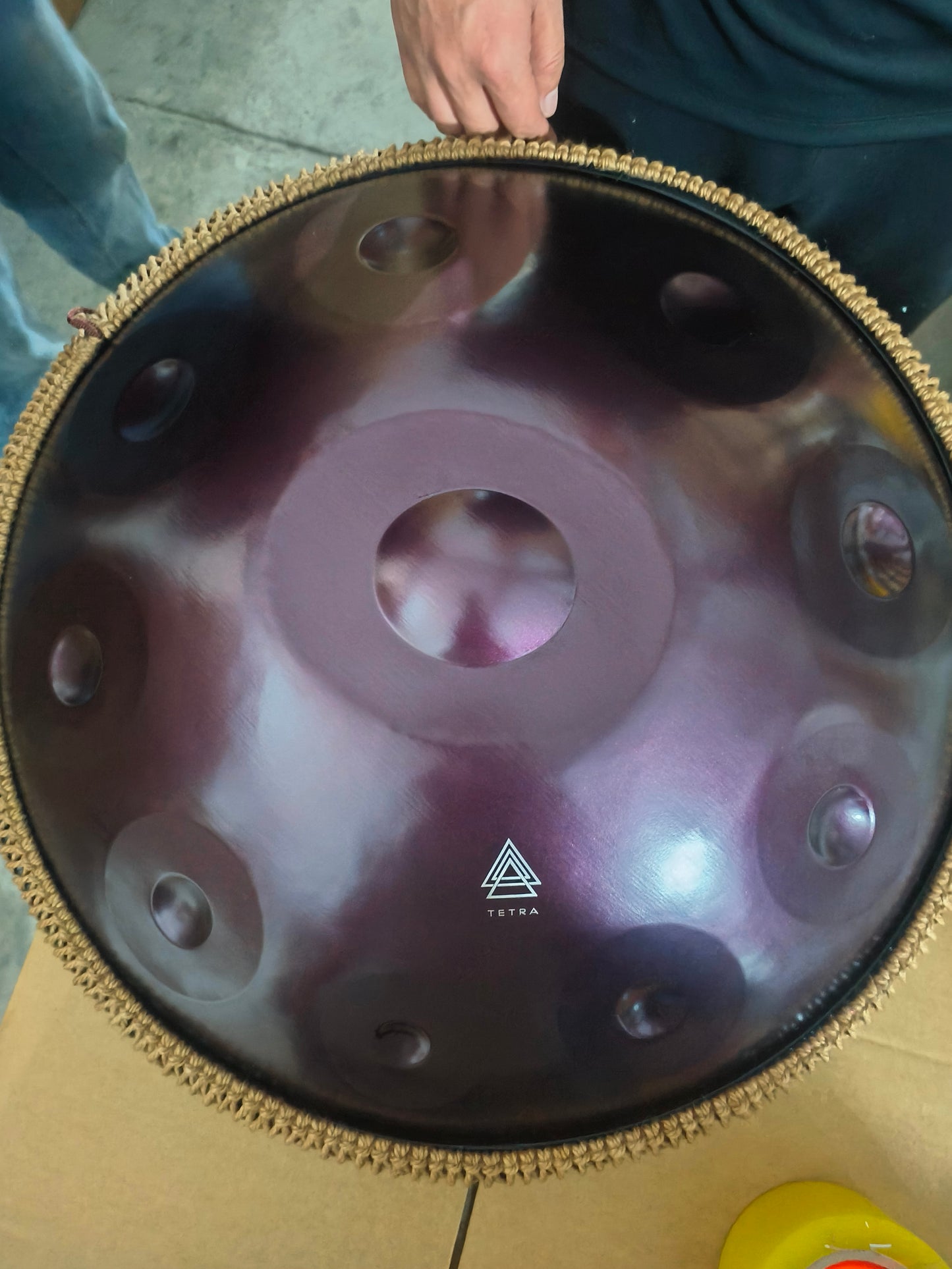 HANDPAN 10 Notes in PURPLE 440 hz, 22' ( 55 cm)  Hand-Tuned