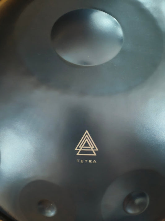 HANDPAN 10 Notes in BLACK BLUE 432hz, 22' Hand-Tuned