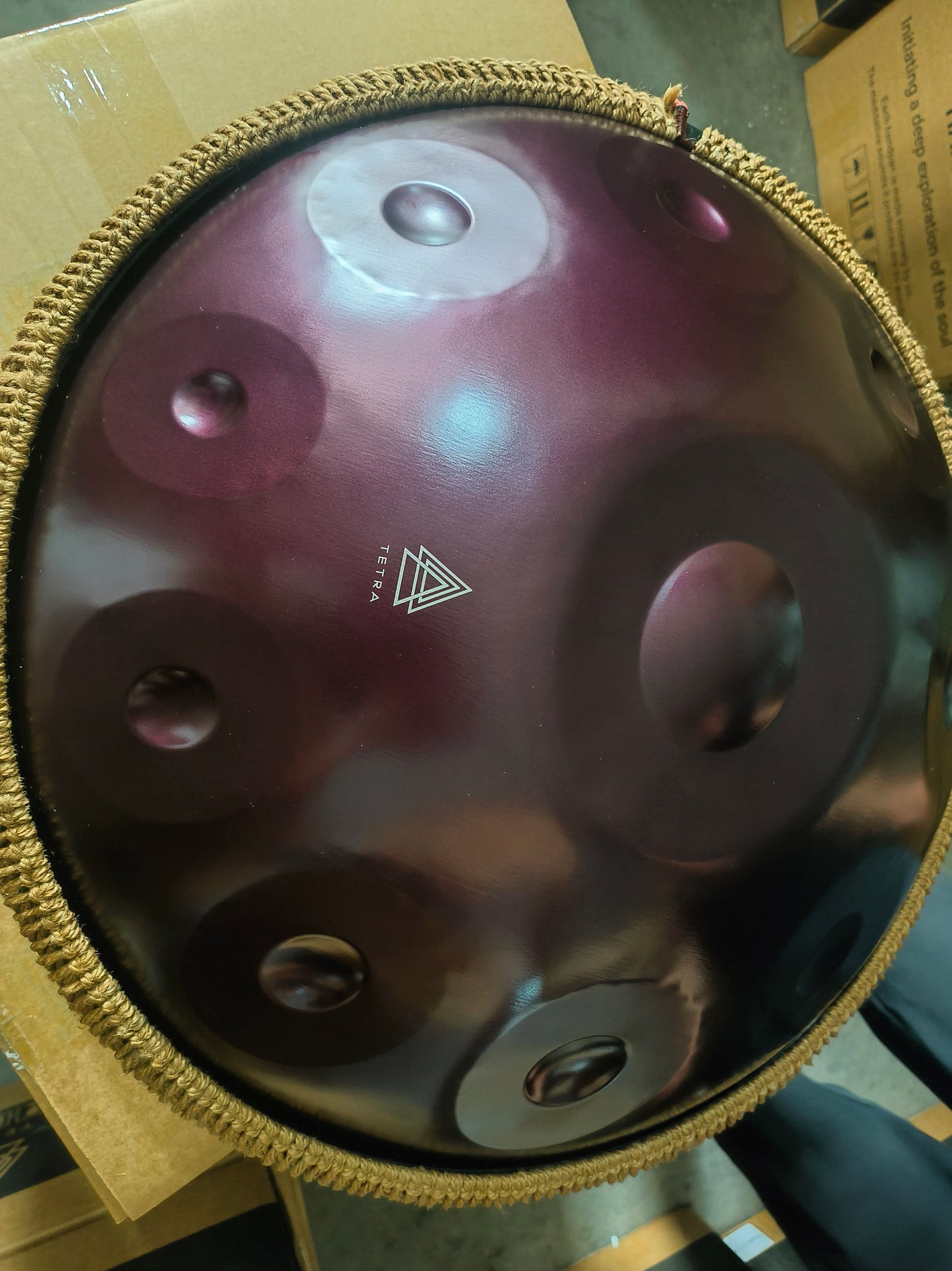 HANDPAN 10 Notes in PURPLE 440 hz, 22' ( 55 cm)  Hand-Tuned
