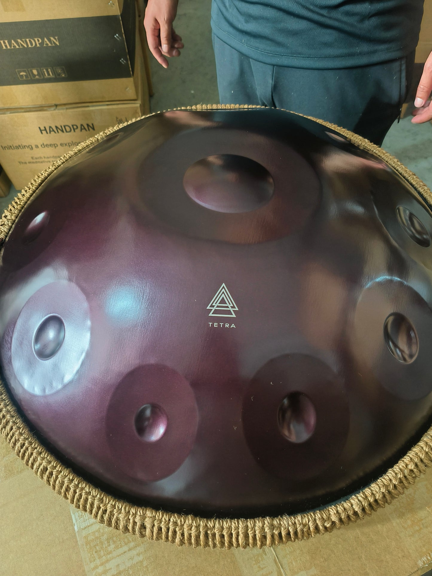 HANDPAN 10 Notes in PURPLE 440 hz, 22' ( 55 cm)  Hand-Tuned