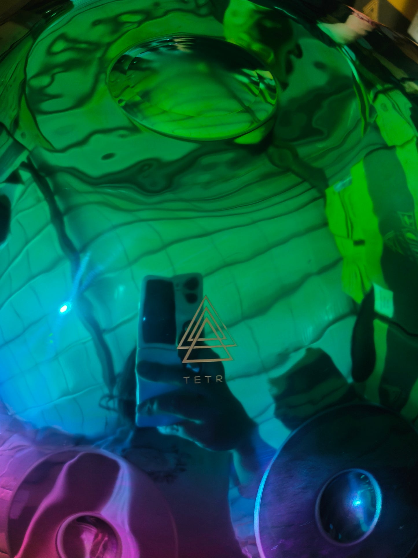 Handpan Drum 10 Notes | Rainbow Steel Tongue Drum | 440Hz Stainless | D Kurd