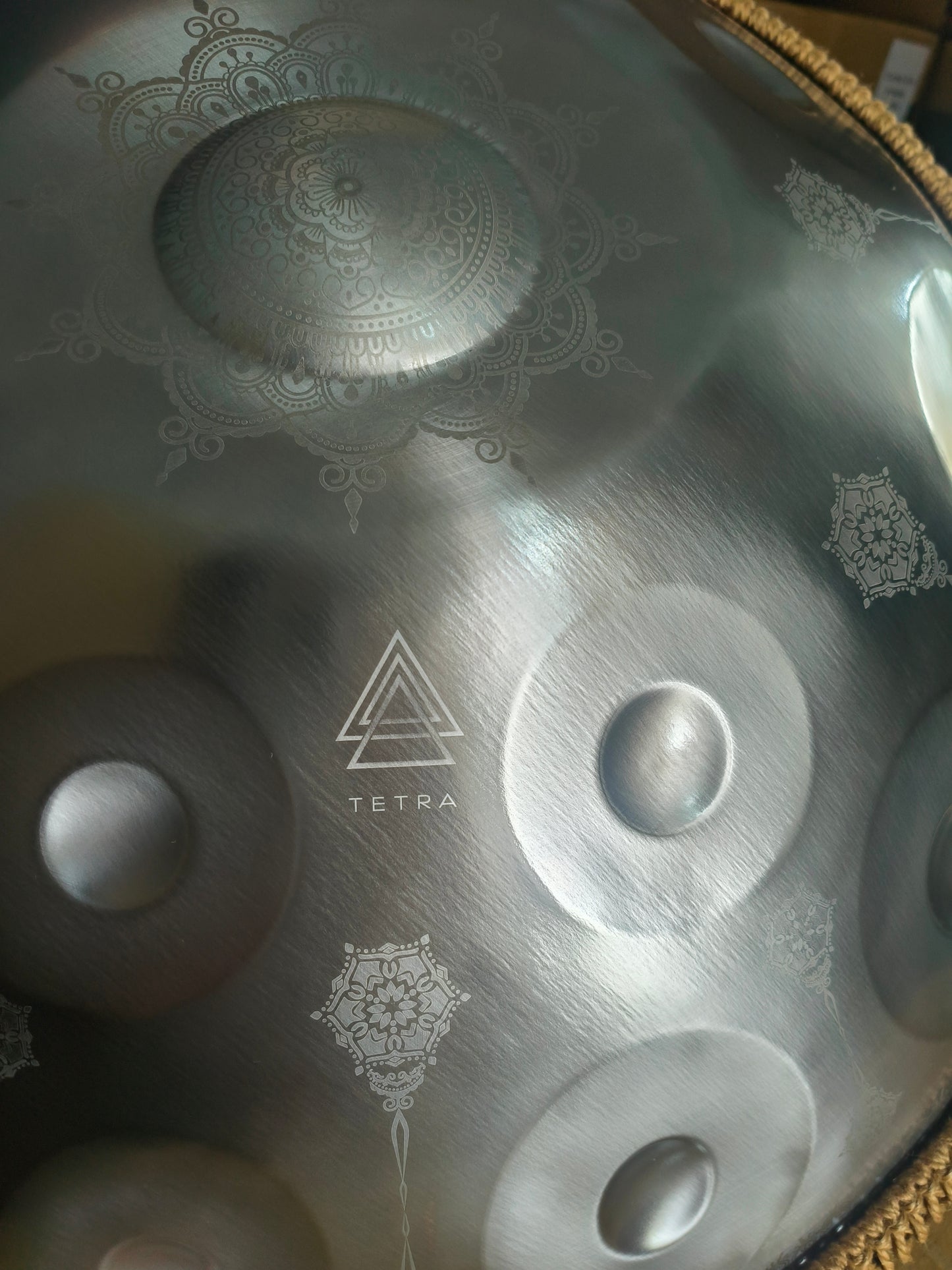 SILVER 10 notes Handpan D Kurd 440 Hz 22' Stainless Steel Thick