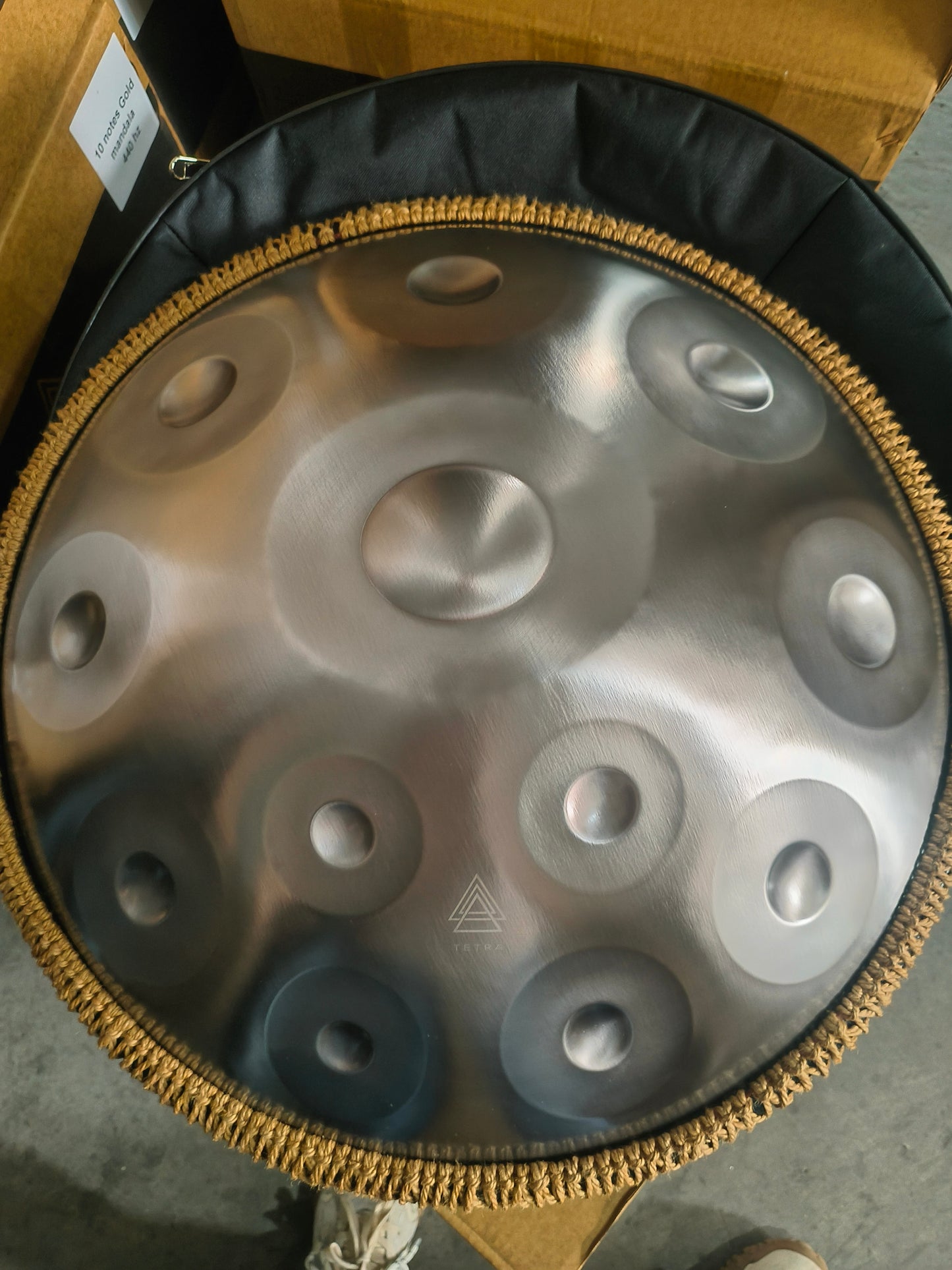 SILVER 10 notes Handpan D Kurd 440 Hz 22' Stainless Steel Thick