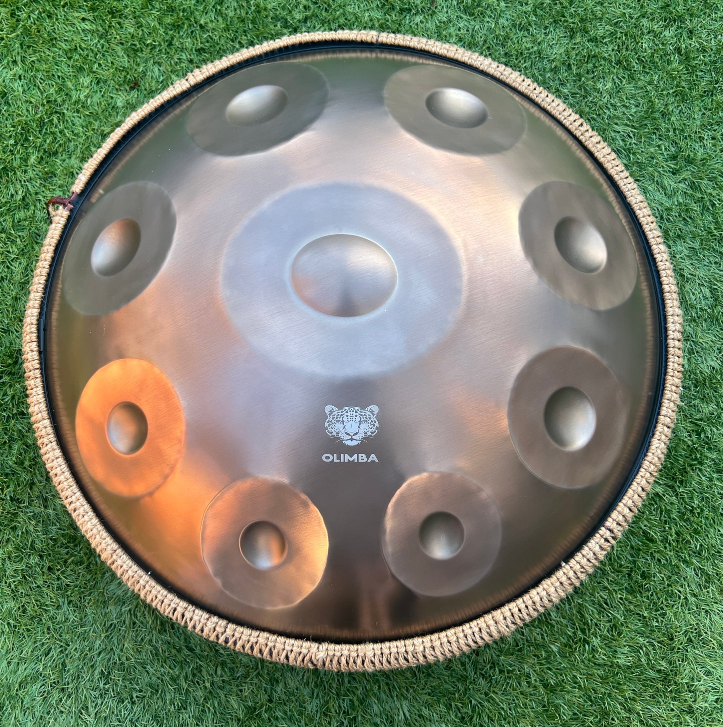 Handpan - Golden / 10 notes Handpan D Kurd 440 hz 22' Stainless Steel 1.1 thick GOLD