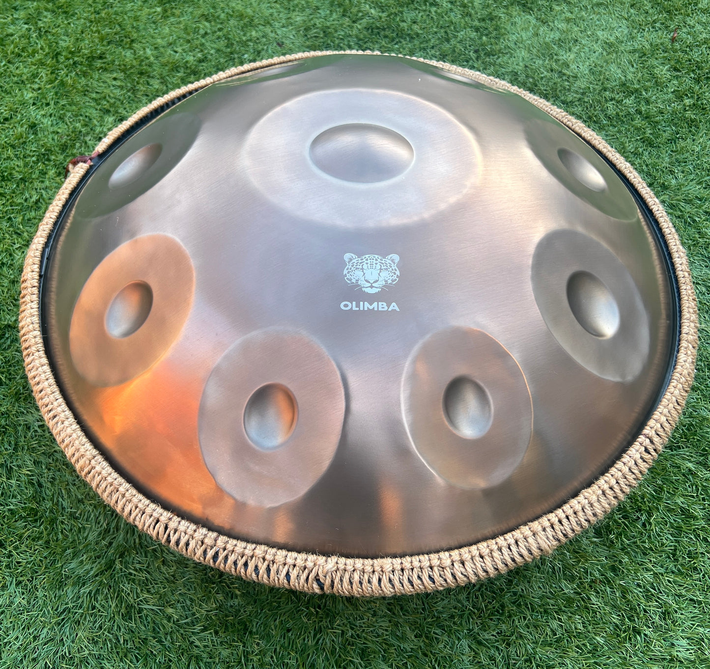 Handpan - Golden / 10 notes Handpan D Kurd 440 hz 22' Stainless Steel 1.1 thick GOLD