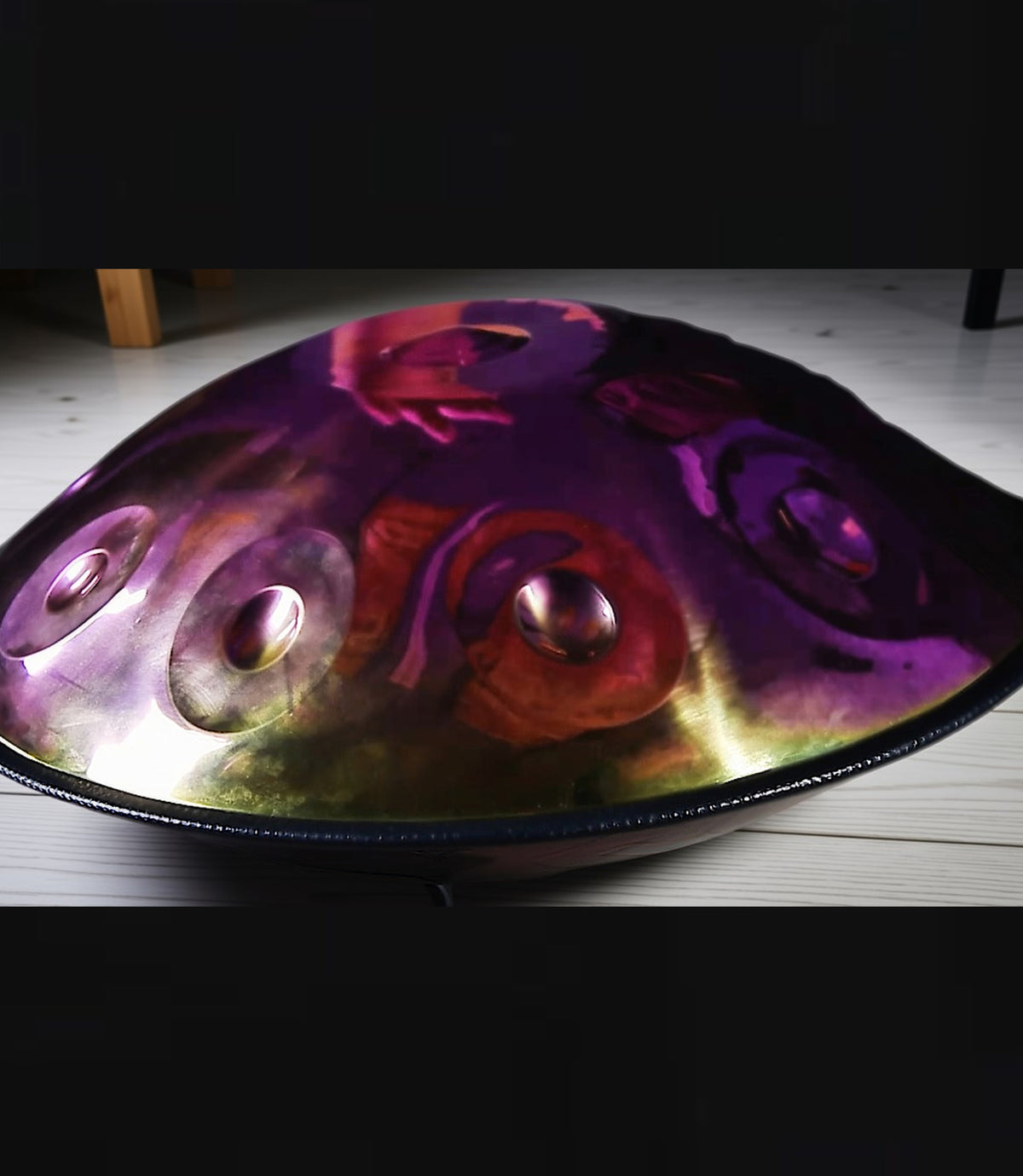 Neon Purple Handpan, D Kurd 10-Note | 440 or 432Hz - Handcrafted and Tuned