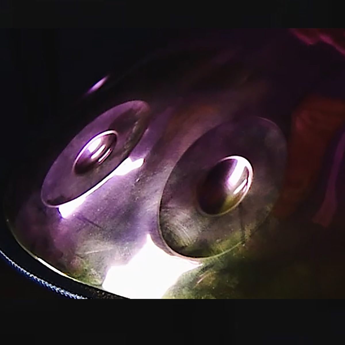 Neon Purple Handpan, D Kurd 10-Note | 440 or 432Hz - Handcrafted and Tuned