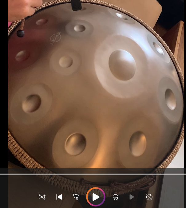 Gold Handpan, 14 Notes, 440hz or 432hz, D Kurd, Stainless Steel