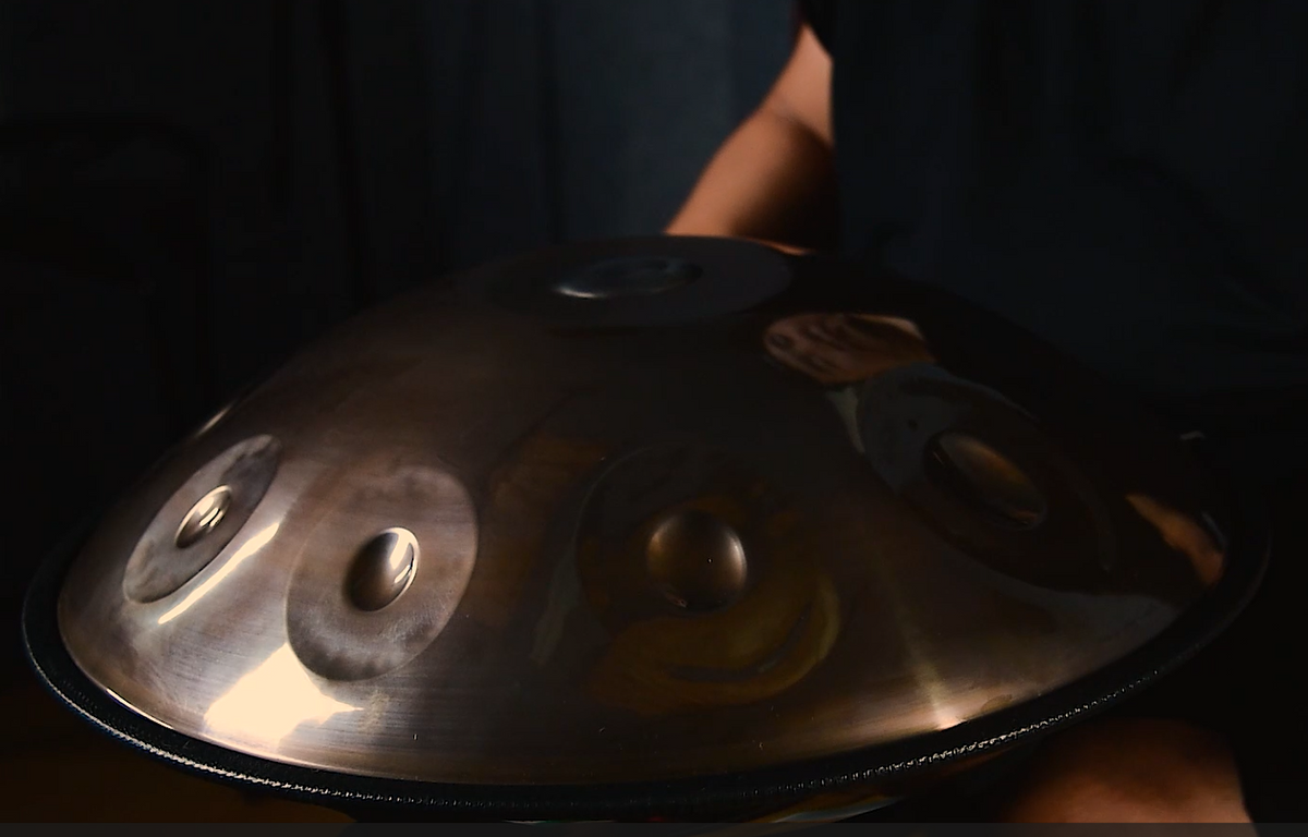 Tea Glazed Handpan, D Kurd 12-Note | 440 or 432Hz - Free International Delivery