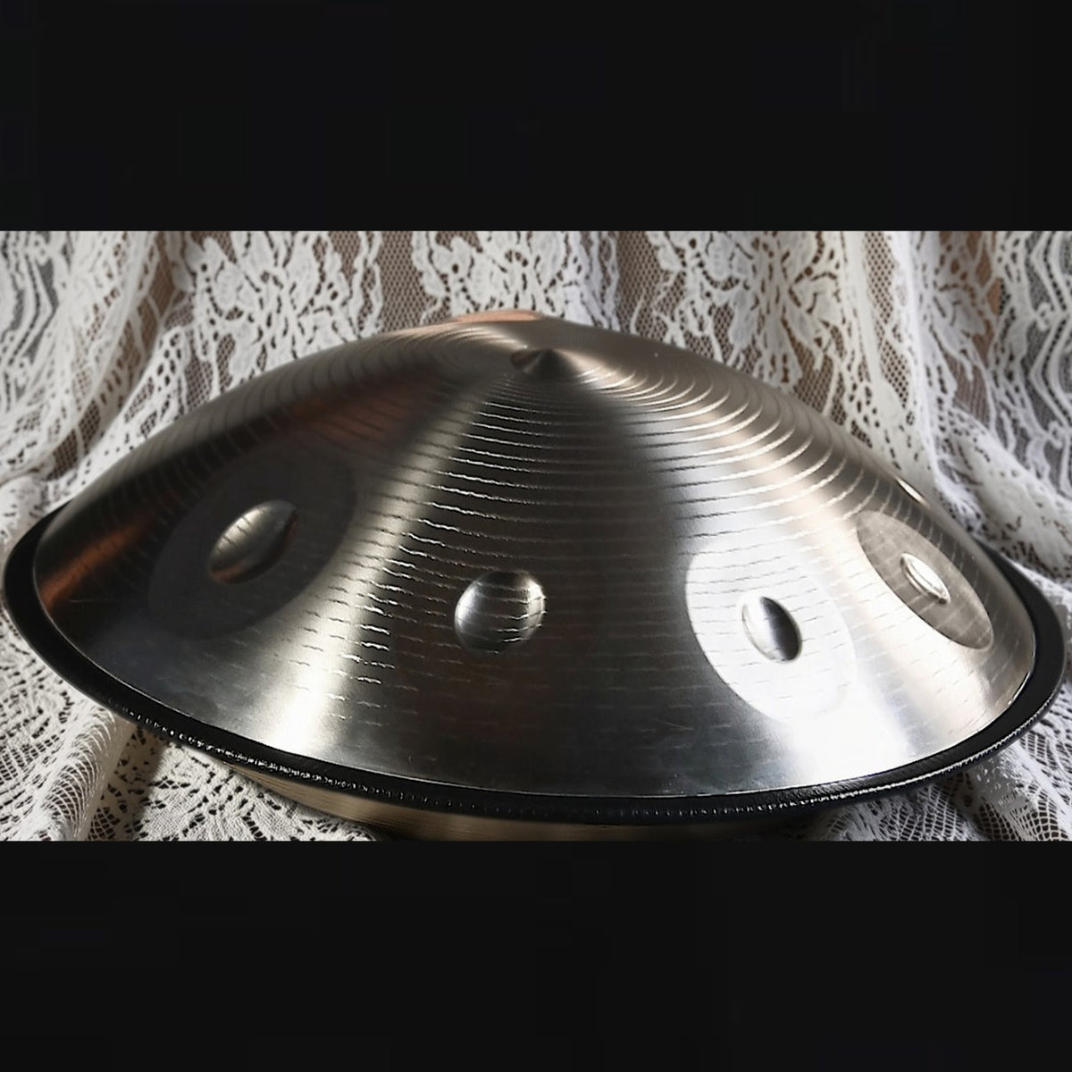 Silver Solar Fossey Handpan, D Kurd 12-Note | 440 or 432Hz