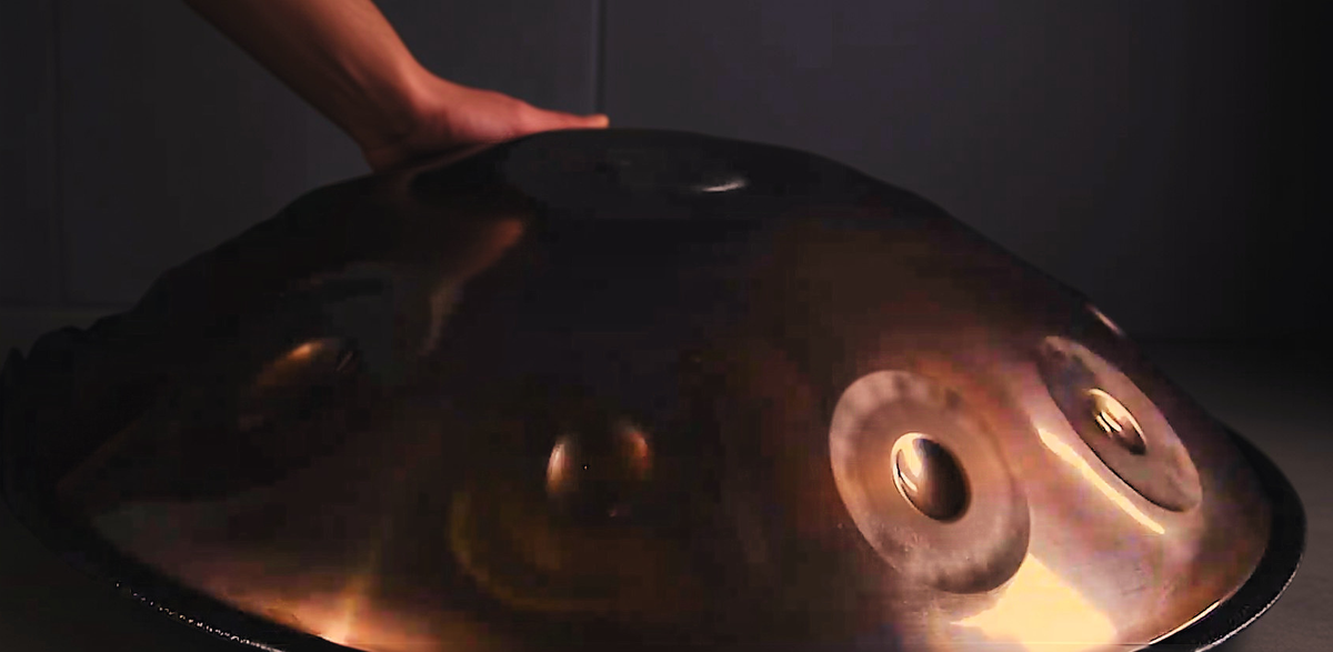 Tea Glazed Handpan, D Kurd 12-Note | 440 or 432Hz - Free International Delivery