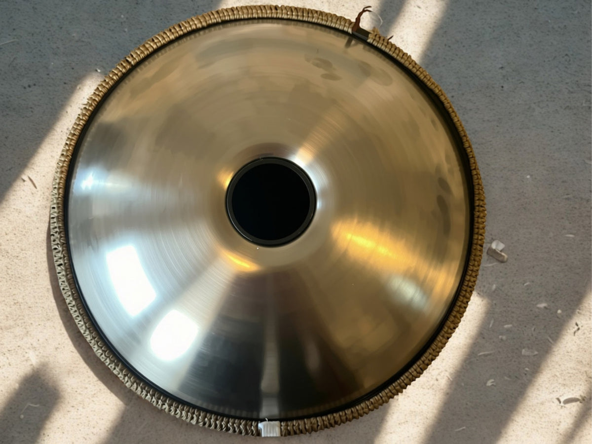 Silver Yantra Fossey Handpan - 12-Note, 440hz, D Kurd, Stainless Steel