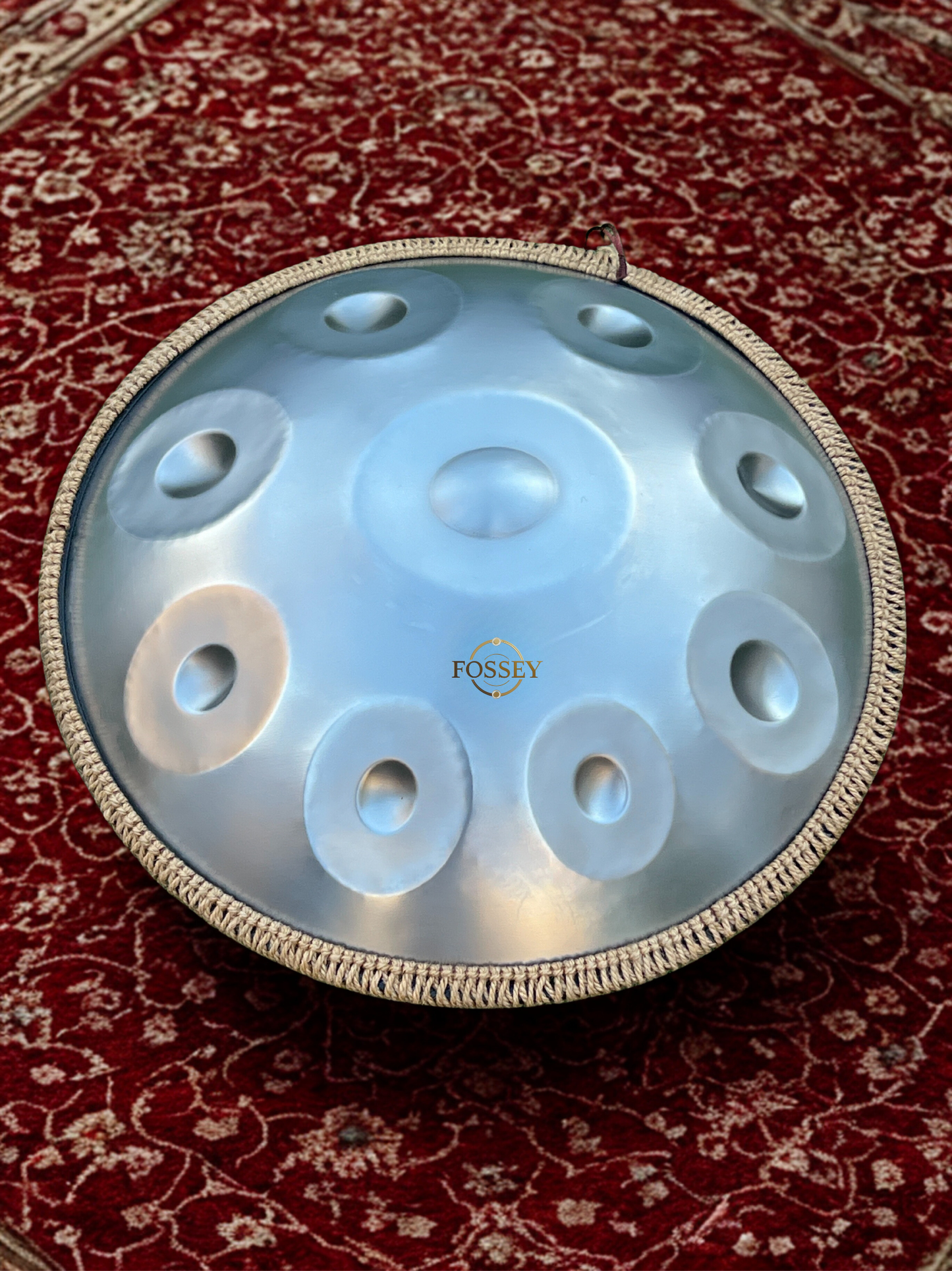 Silver Shine Fossey Handpan - 10-Note, 432hz, D Kurd, Stainless Steel