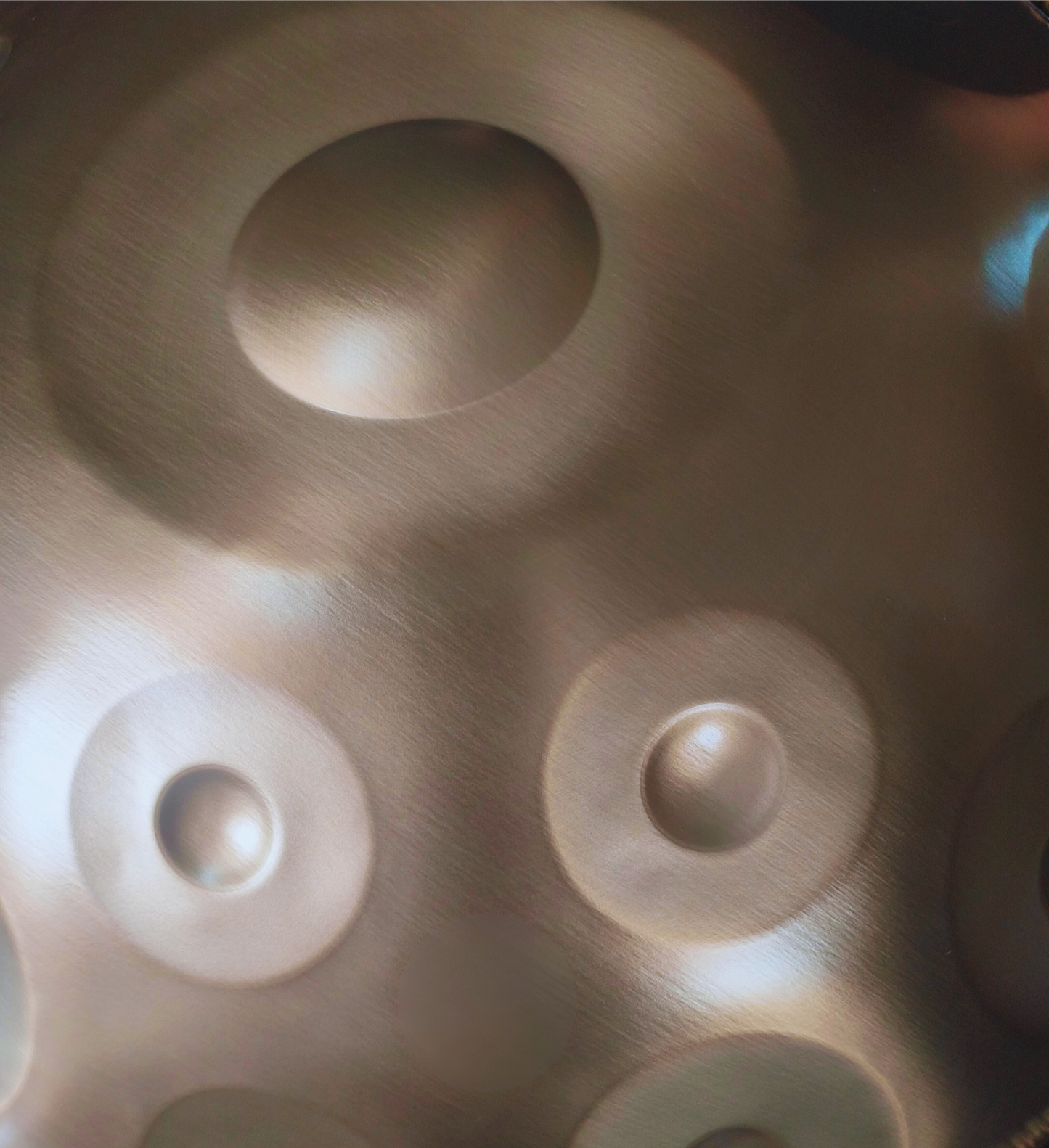 GOLD Standard 10 notes Handpan D Kurd 440 Hz 22' Stainless Steel, Hand-Tuned ... Fossey Handpan