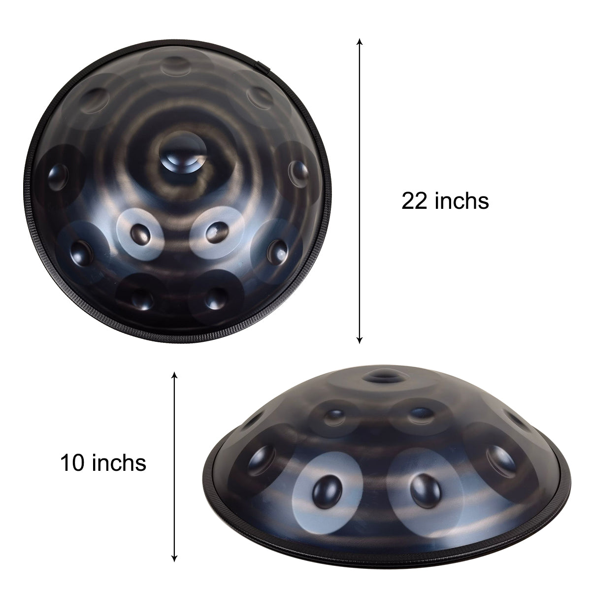 Blue Helix Handpan, D Kurd 10-Note | 440 or 432Hz