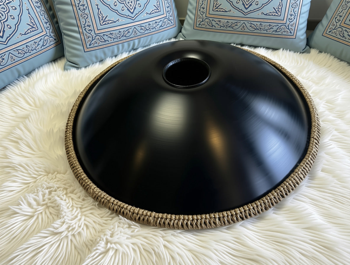 Black Yantra Fossey Handpan, 10-Note D Kurd, 440Hz