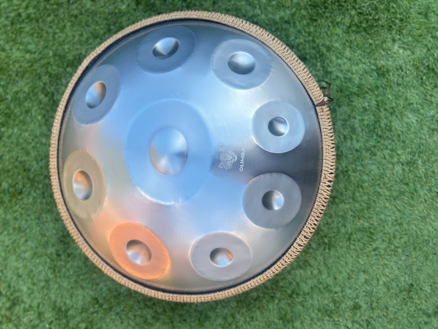 SILVER 10 notes Handpan D Kurd 440 Hz 22' Stainless Steel Thick