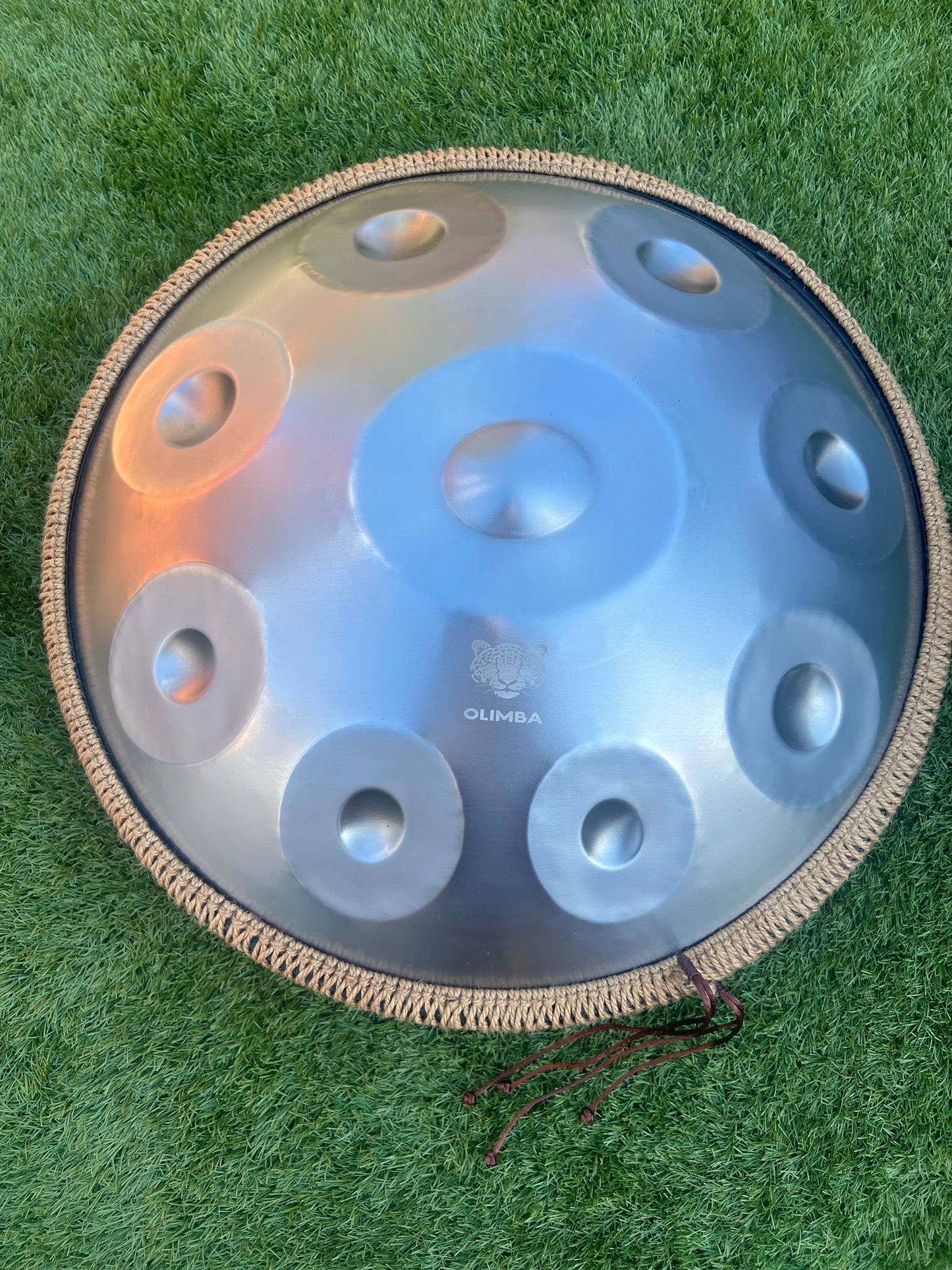 SILVER 10 notes Handpan D Kurd 440 Hz 22' Stainless Steel Thick