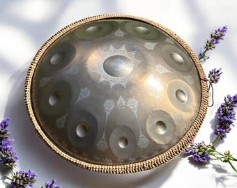 Bronze MANDALA Handpan Drum – 10 Notes D Kurd | Stainless Steel