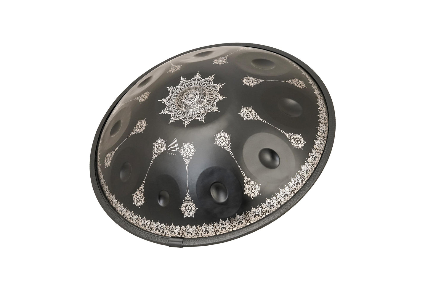 Handpan - Black Mandela - 12 notes Handpan D Kurd 440/432 Hz 22' Stainless Steel Thick MANDALA Gift  Hand-Tuned Hand Drum Beginners Advanced Healing Yoga GIFT