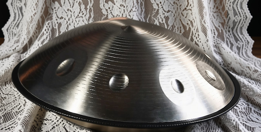 Silver Solar Fossey Handpan, D Kurd 14-Note | 440 or 432Hz
